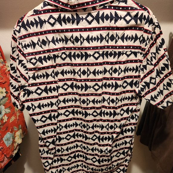 Aztec Style Print Button Down - Picture 2 of 2